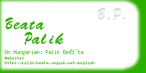 beata palik business card